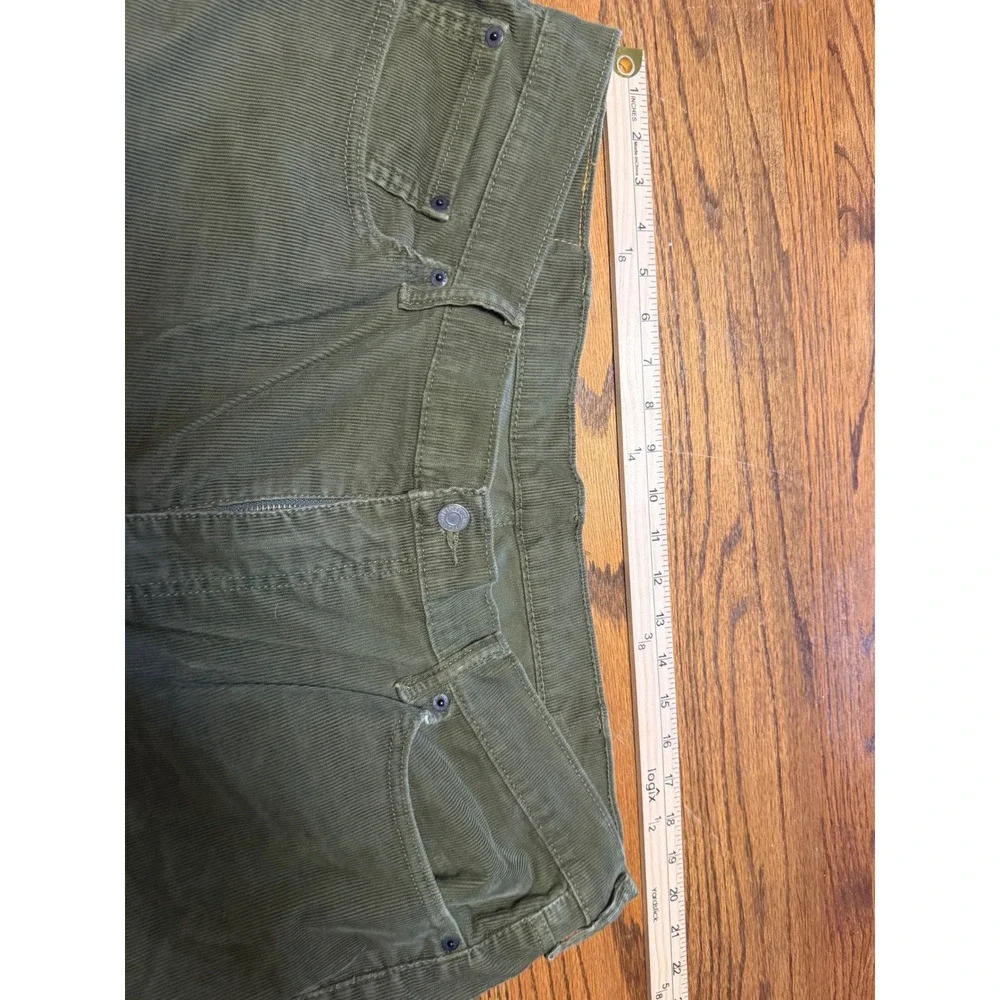 Levis 514 Straight Fit Corduroy Pants Mens 42x30 Olive Green 00514-0953